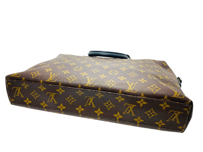 Louis Vuitton Monogram Macassar Porte Document Bag M40868 (READ)