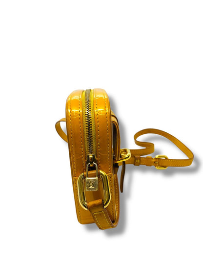 Louis Vuitton Monogram Vernis Christie PM Shoulder Bag Yellow