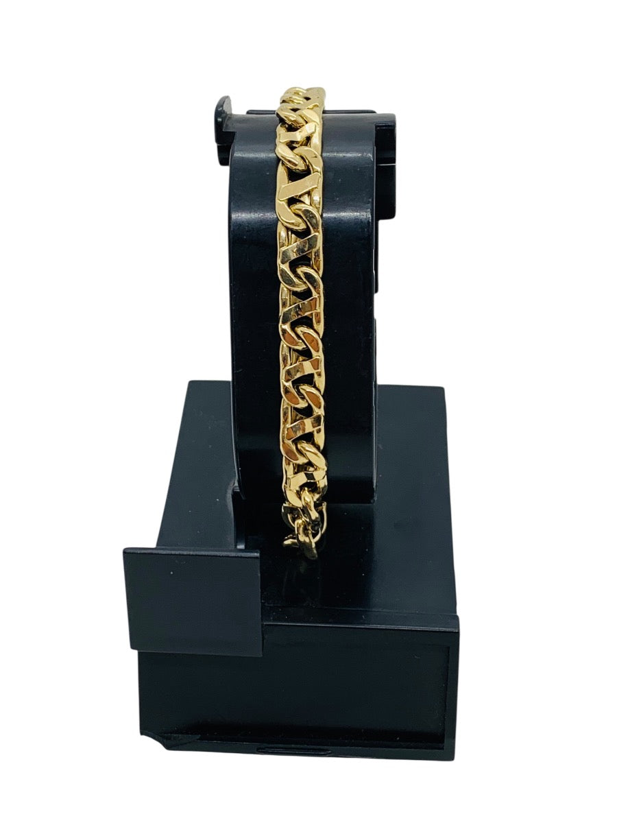 14K Curb Yellow Gold Bracelet | Size 8.5 | 9.7g