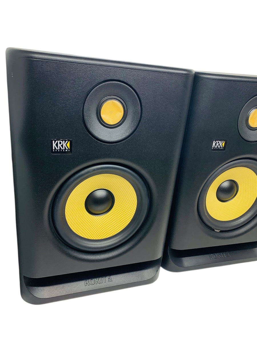 Pair Of KRK System Rokit 5 Active Studio Monitors Black - Gen 4