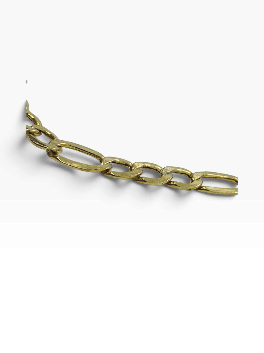 10K Yellow Gold Figaro Bracelet Unisex 2.2 Grams | 8" Length | 5mm Width