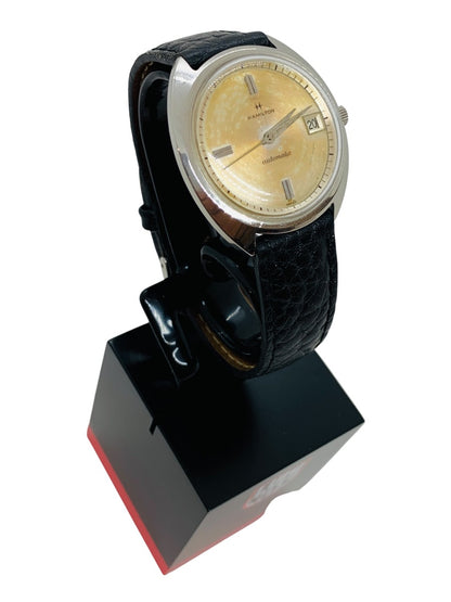 Vintage Hamilton Dateline Automatic Watch 38mm Champaigne Face 17mm Lug 6.5in