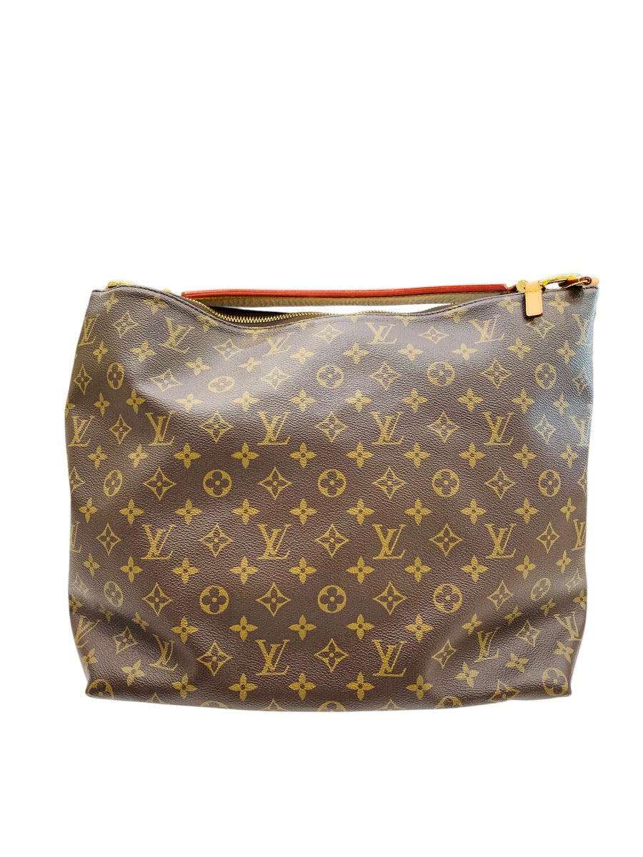 Louis Vuitton Sully MM Shoulder Handbag Monogram Canvas Brown