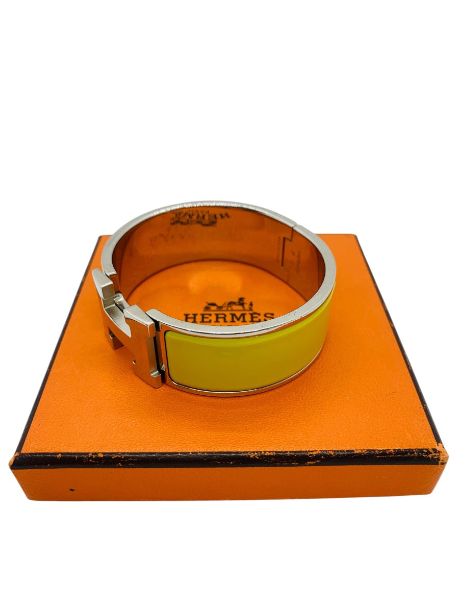 Hermes H Clic Clac Enamel Bracelet 64.8g 7.5in Wrist Size
