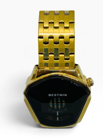 Bestwin 6615M Mechanical Automatic Watch 42mm Gold Stainless Steel