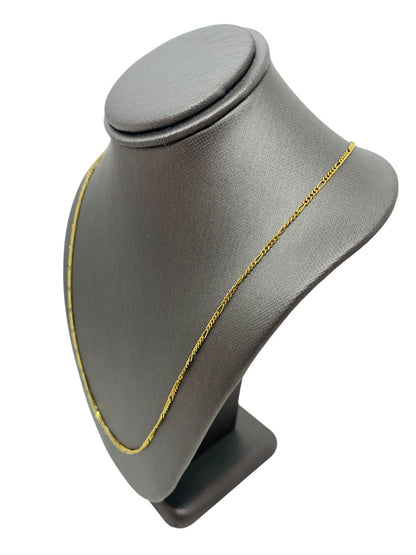 18K Yellow Gold Figaro Chain | Size 20 | 3.8g