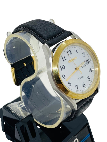 Seiko Solar Day/Date Quartz Men's Watch (SNE056)