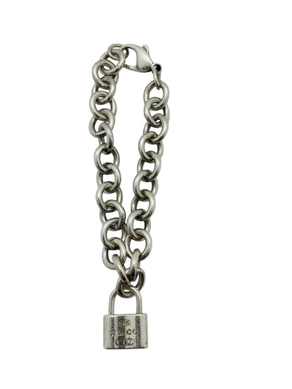 Tiffany & Co 1837 Padlock Rolo Chain Bracelet In Sterling Silver 7"