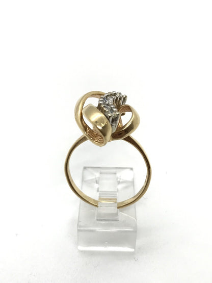 14K Yellow Lady's Diamond Fancy Cocktail Ring .50 CTW | Size 8.5