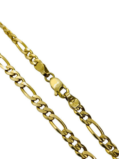 14K Yellow Gold Figaro Chain | Size 22 | 15g