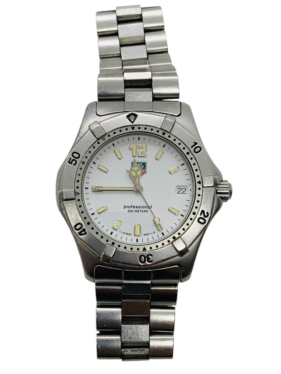 Tag Heuer WK1111 Mens Watch Stainless Steel 40mm White Quartz