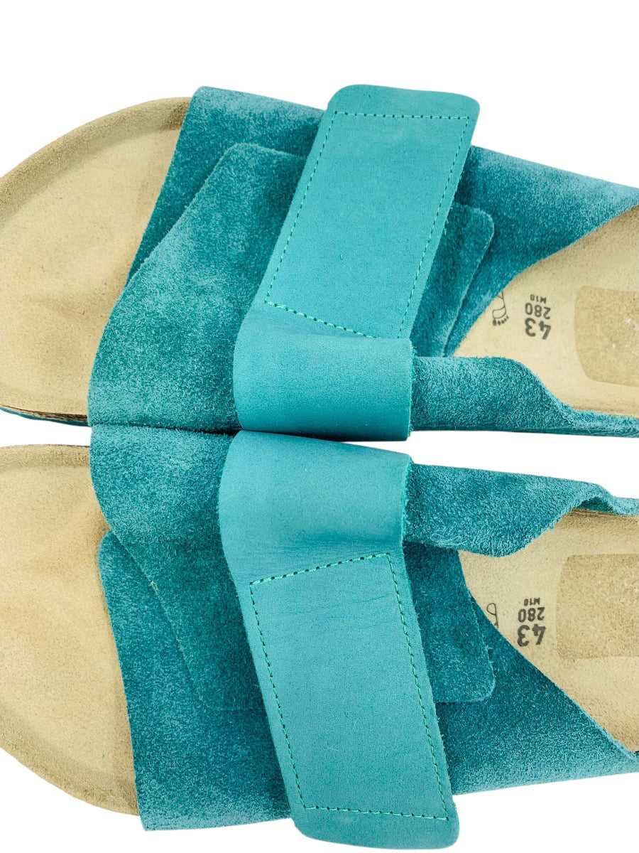 Birkenstock Kyoto Sandals Suede Dark Teal Womens Size 12