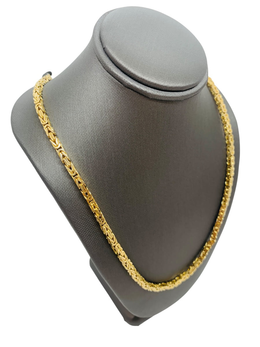 14K Yellow Gold Byzantine Chain | Size 19 in | 38.4g