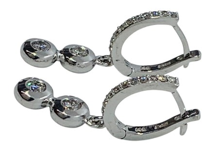 Effy 14K White Gold Diamond Dangling Earrings 3.9 Grams | .60 CTW
