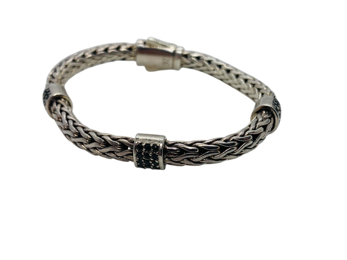 Phillip Gavriel Woven Sapphire Sterling Silver Bracelet 7.5"
