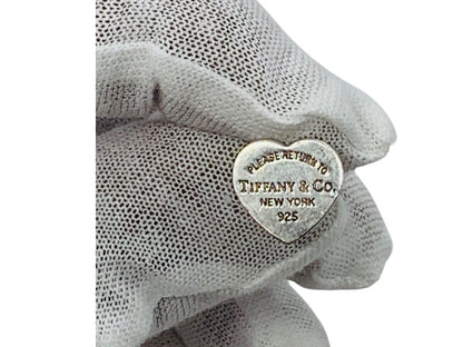 Tiffany & Co .925 Return To Tiffany Heart Stud Earrings 2.9 Grams