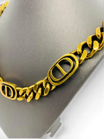 Chrisitan Dior 30 Montaigne Choker Yellow Necklace | Size 18 | 61.6g