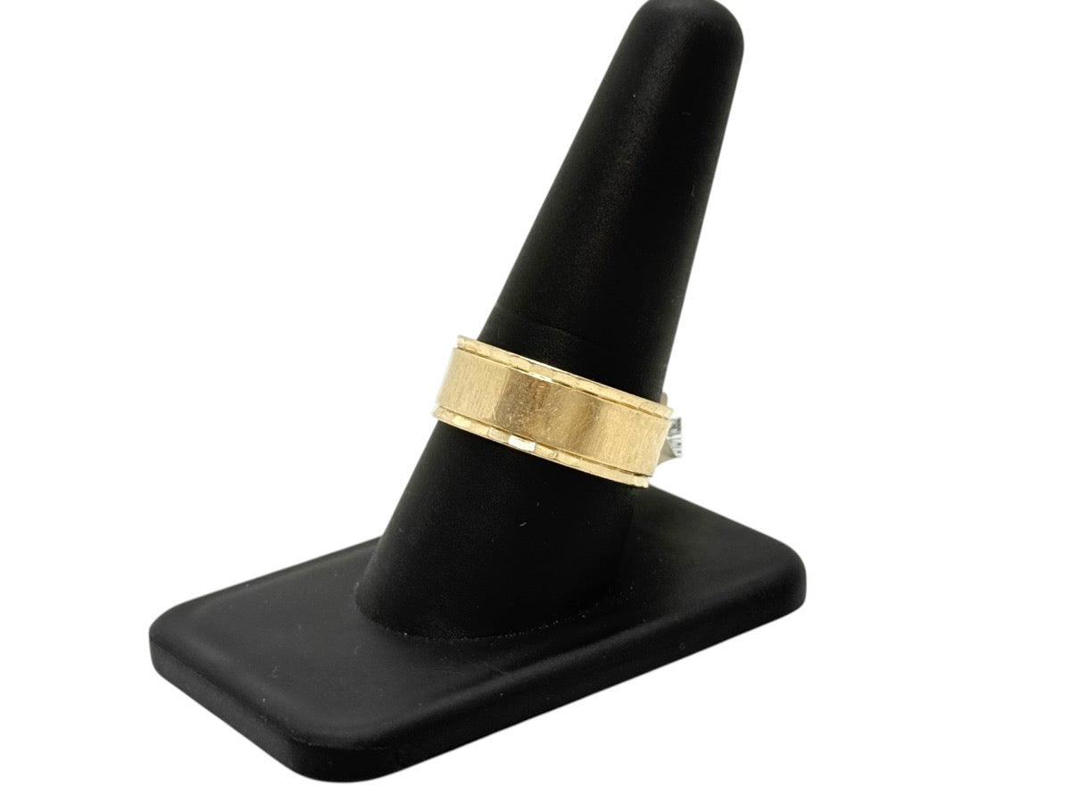 14K Yellow Gold Brushed Men's Band Ring | Size 9 | 5.5g