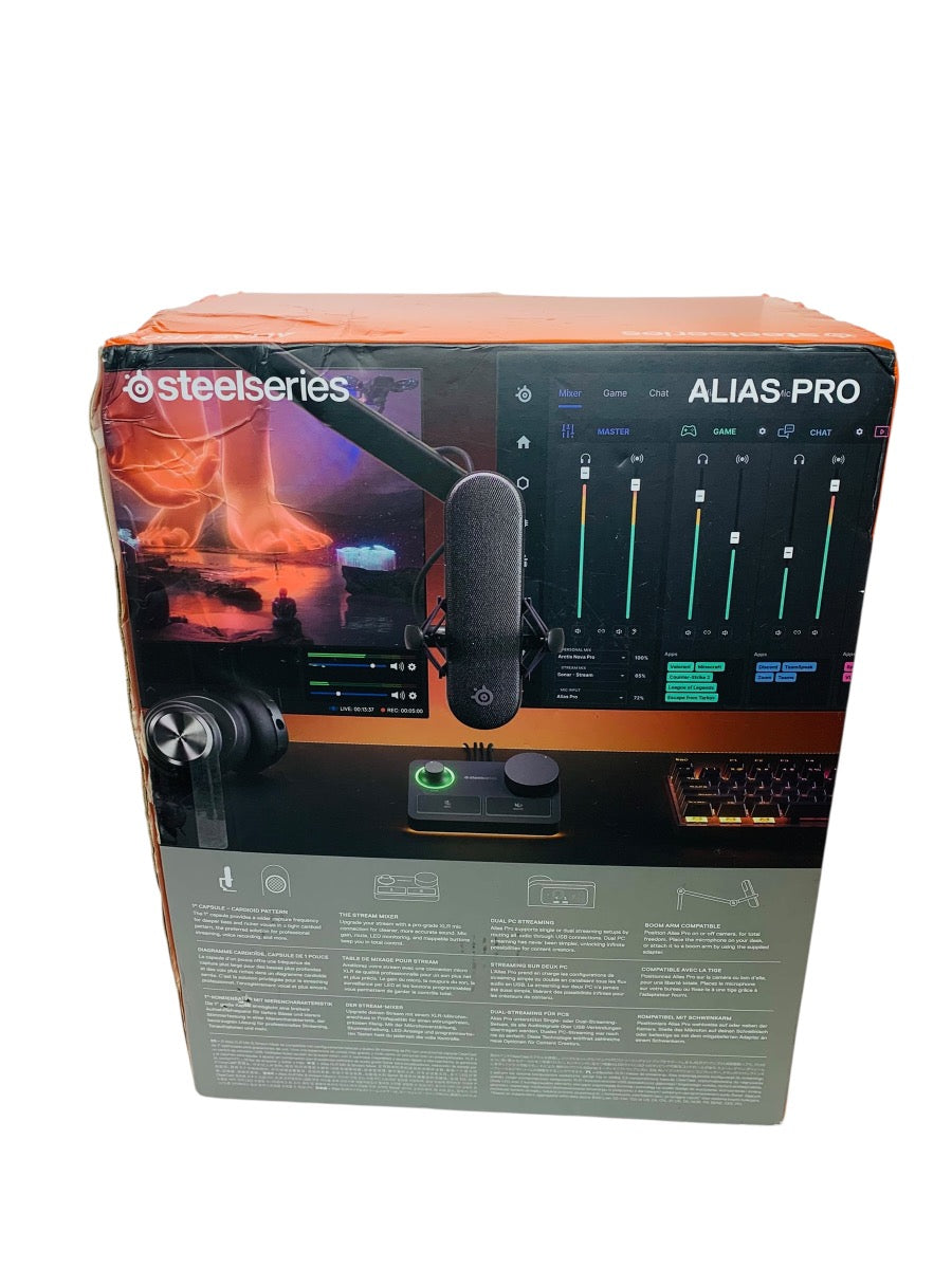 SteelSeries Alias Pro Combo Desktop Microphone Includes Accessories