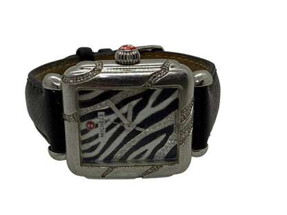 Michele Deco Safari Zebra MW06T01F7922 0.38CTW Swiss Quartz Watch
