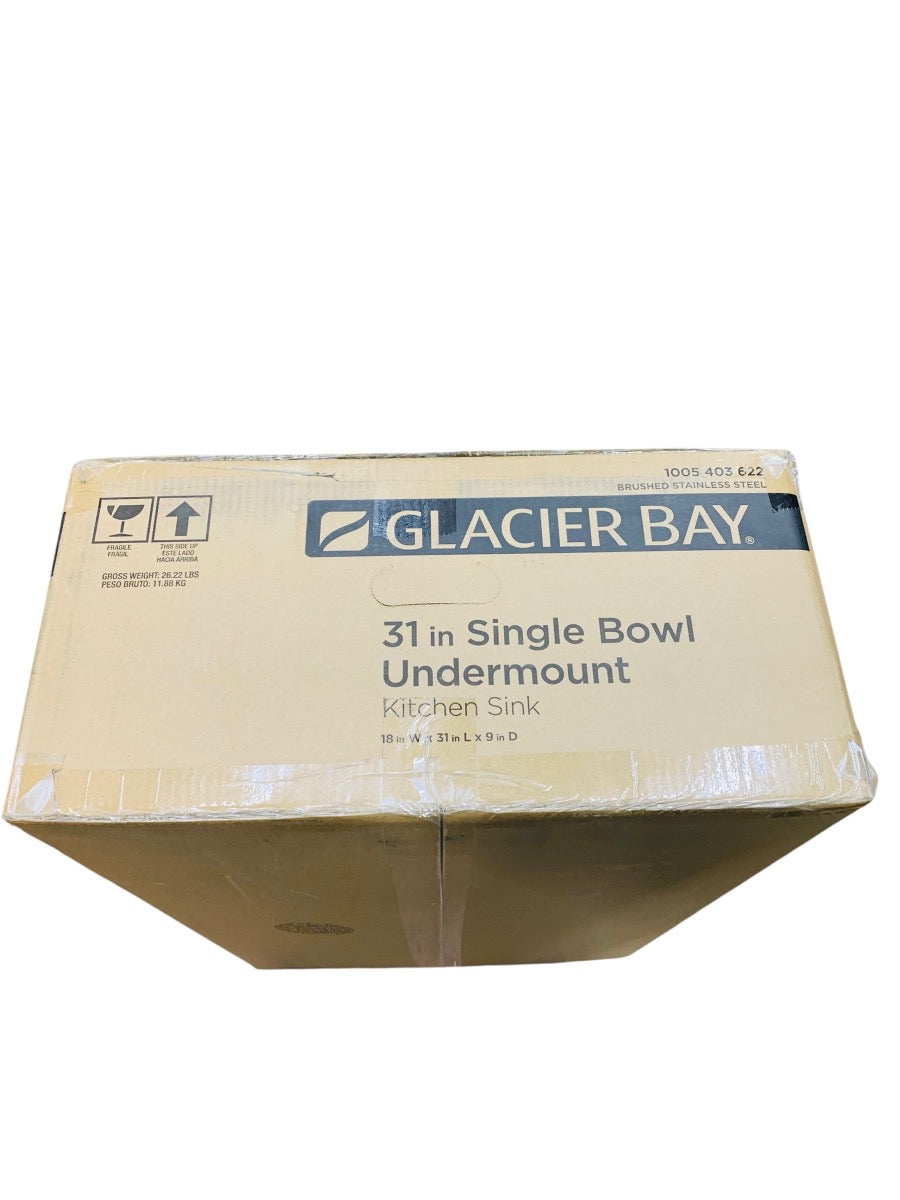 Glacier Bay 31" Single Bowl Undermount Brushed S-Steel 1005-403-622