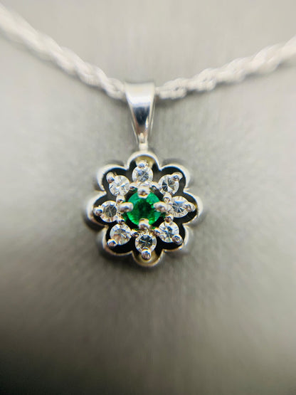 14K White Gold Link Necklace | 4g | 0.08 CTW | 20"