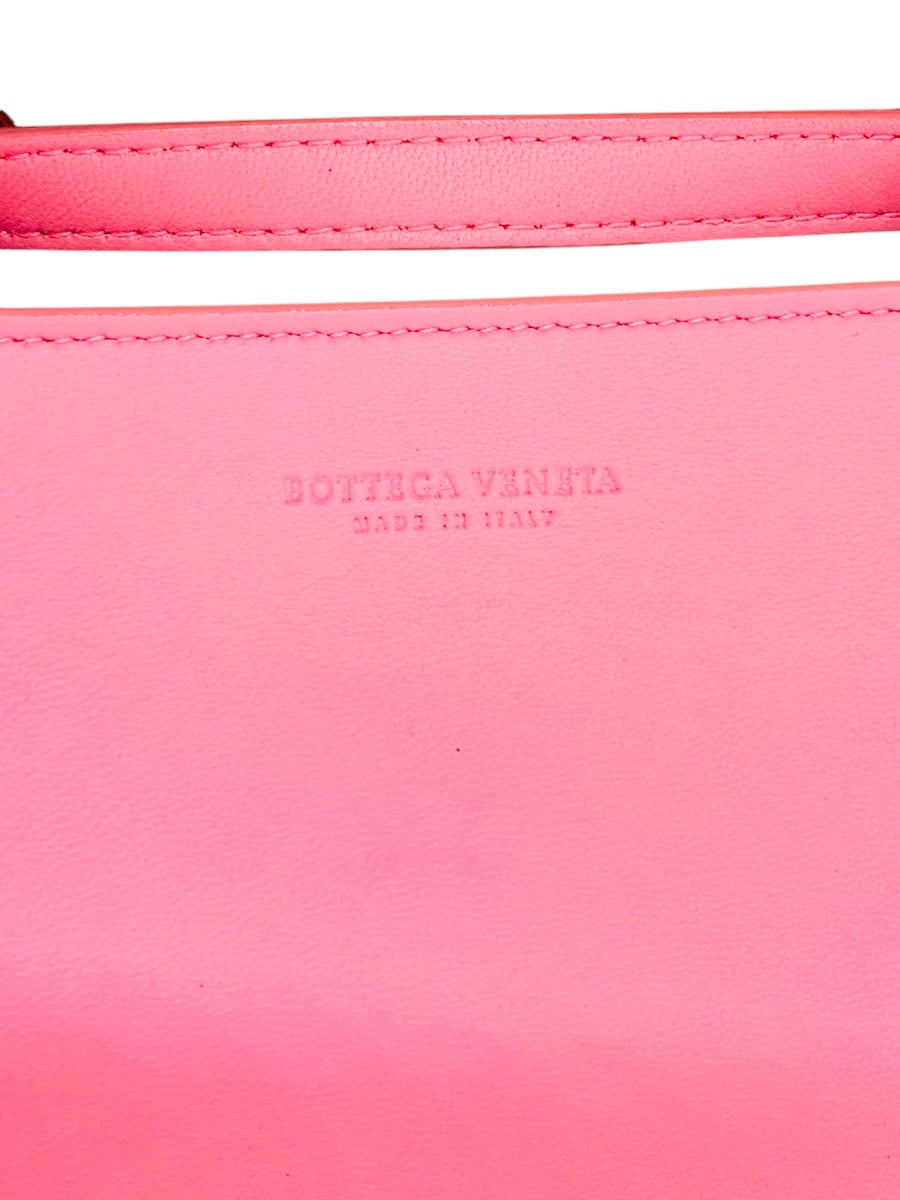 Bottega Veneta Cassette Crossbody Bag Intrecciato Leather Mini Pink