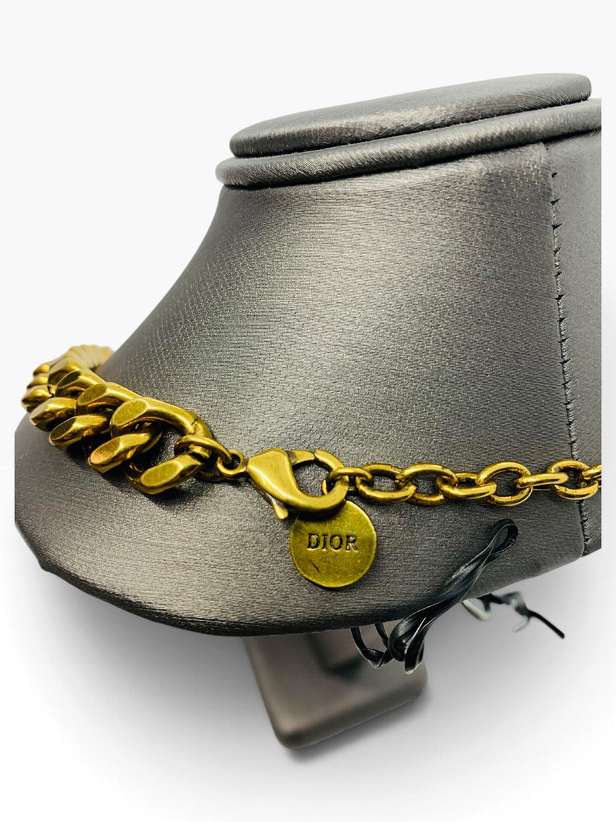 Chrisitan Dior 30 Montaigne Choker Yellow Necklace | Size 18 | 61.6g