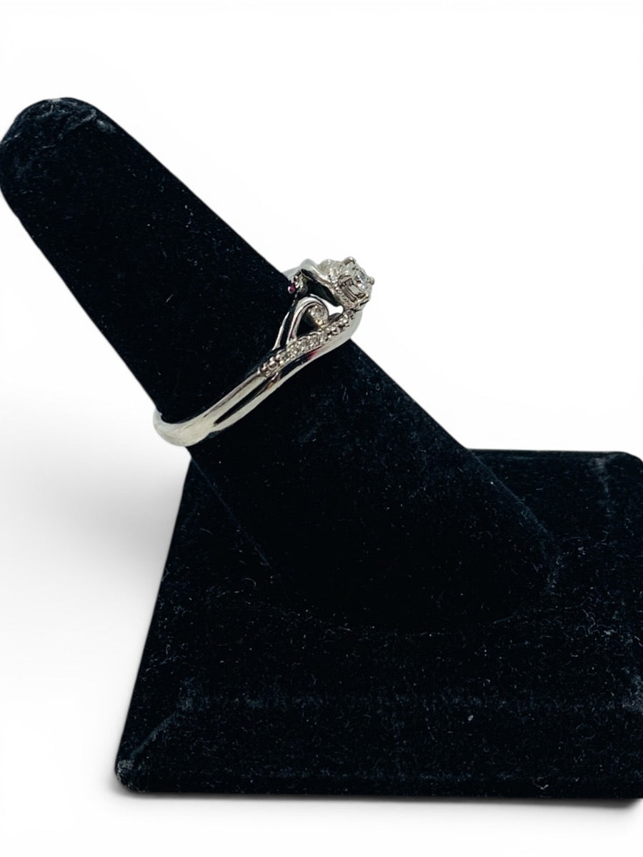 Sterling Silver 925 Diamond Ring 0.15CTW Size 7