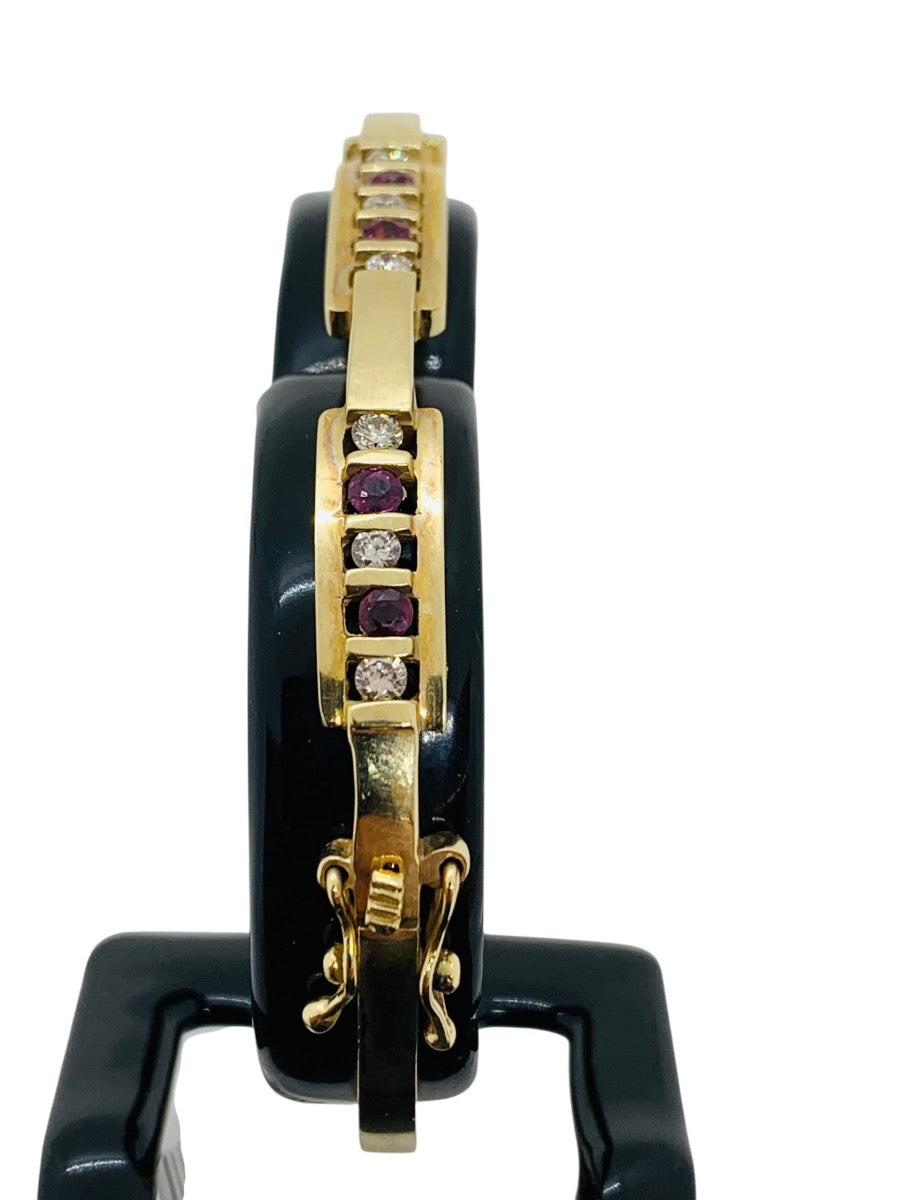 14K Yellow Gold Round Diamond Bracelet | .18CTW TCW | Size 8 | 17.5g