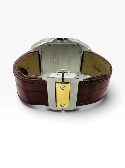 Cartier Santos 100 Automatic 40mm Roman 2-Tone Men's Swiss Watch 2656
