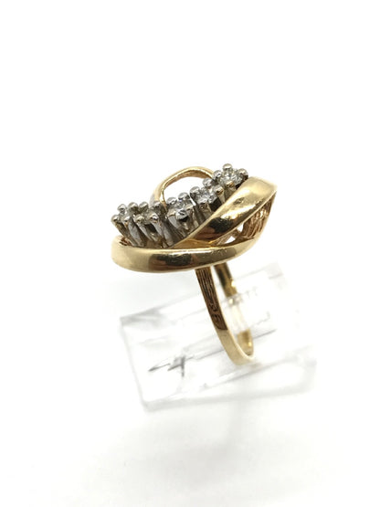 14K Yellow Lady's Diamond Fancy Cocktail Ring .50 CTW | Size 8.5