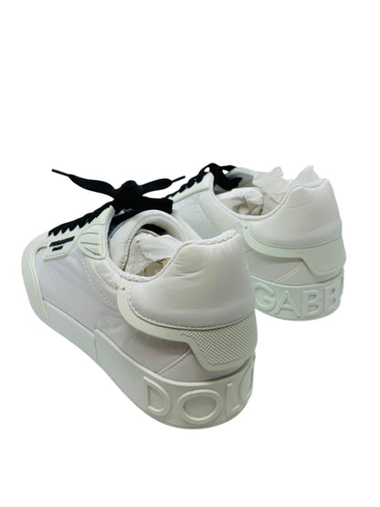 Dolce & Gabbana White Portofino Logo Low Top Trainers Sneakers EU44 / US11