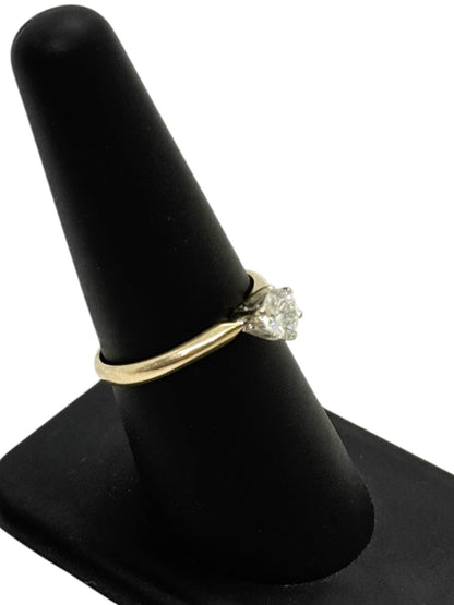 14K Yellow Gold Round Diamond Ring | 0.5 TCW | Size 7 | 2.4g