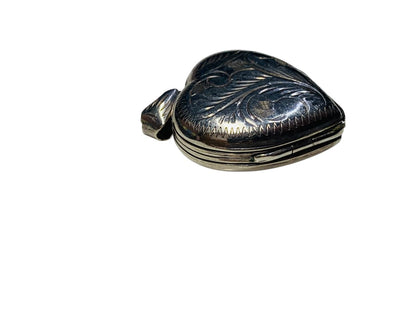 Sterling Silver .925 Heart Double-Quad Locket Pendant 14.9 Grams