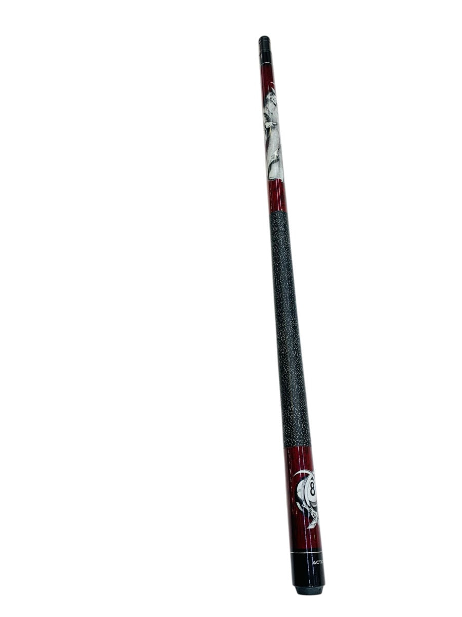 Action 2 Piece Billiard Pool Cue Sticks Combo Set with Fancy Black Carrier Case