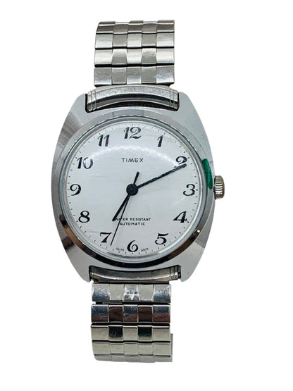 Vintage 1970s Timex Viscount Automatic Stainless Steel  Men's Watch.