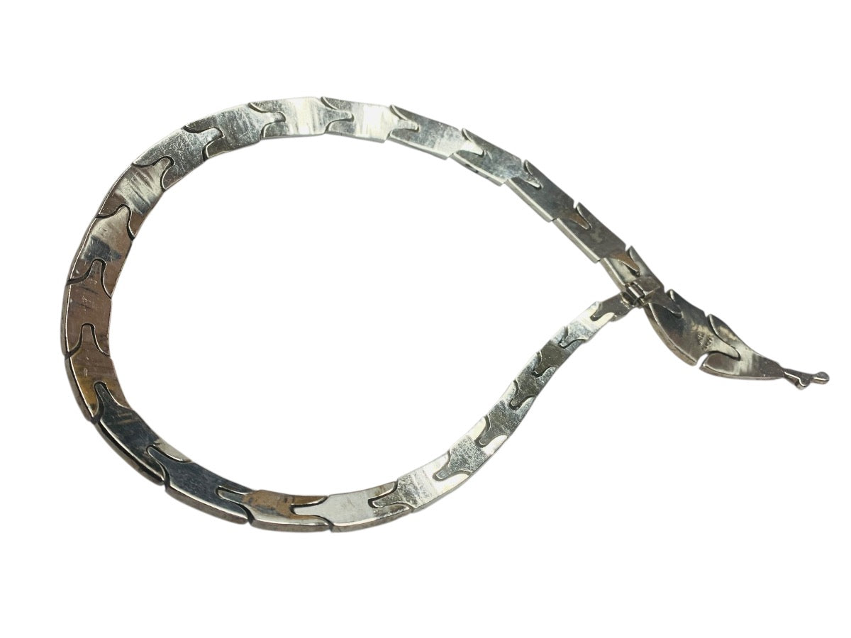 Mexican Sterling Silver .925 Snake Bracelet Mexico PF-79 90.6 Grams