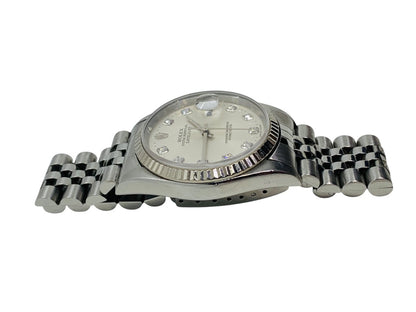 Rolex Datejust 16234 Automatic Staineless Steel Diamond Dial Watch