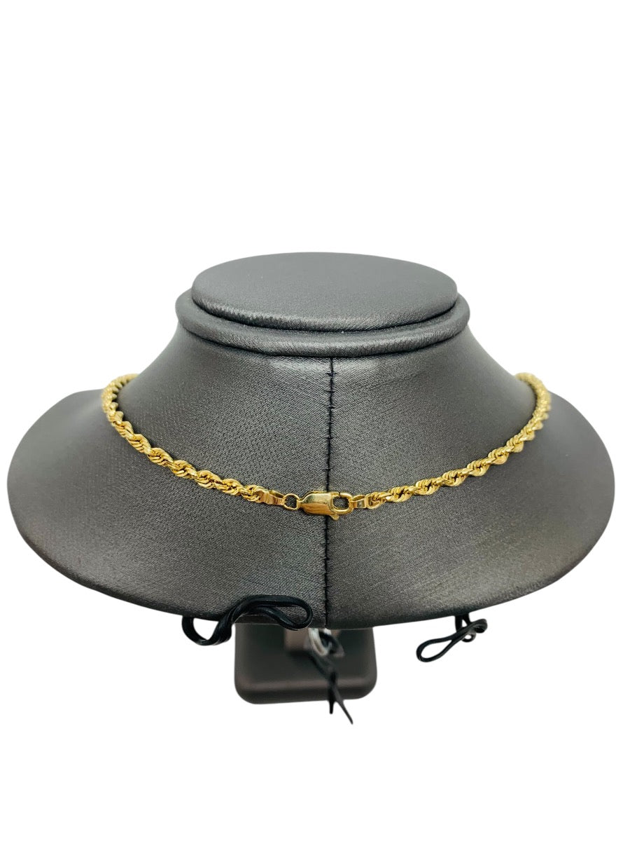 14K Yellow Gold Rope Chain | Size 20 | 10.8g