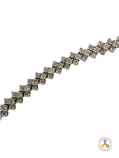 10K White Gold and Diamond Tennis Bracelet- 1.29 TCW /7 in / 12.3 Gr