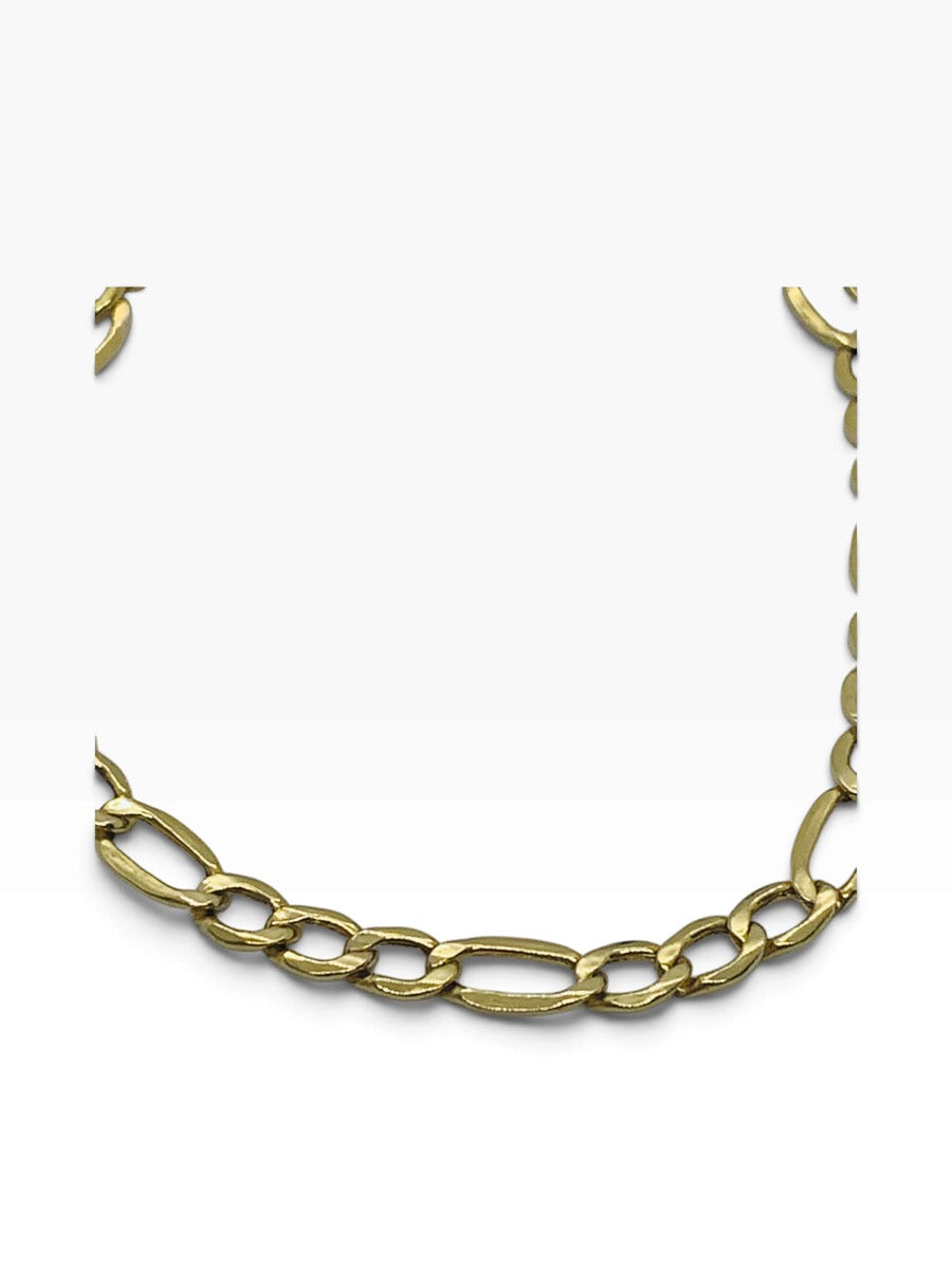 10K Yellow Gold Figaro Bracelet Unisex 2.2 Grams | 8" Length | 5mm Width