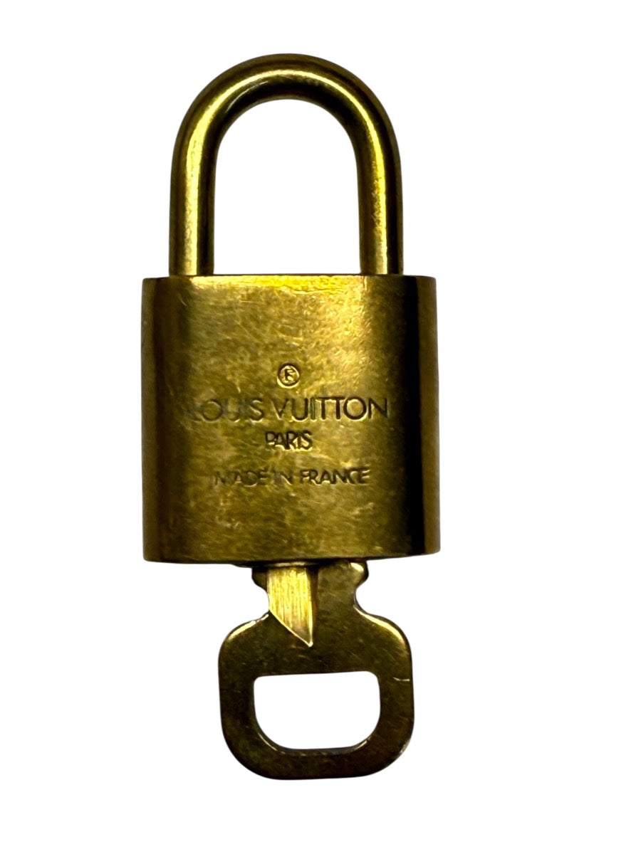 Louis Vuitton Vintage Brass Lock and Key Numbered