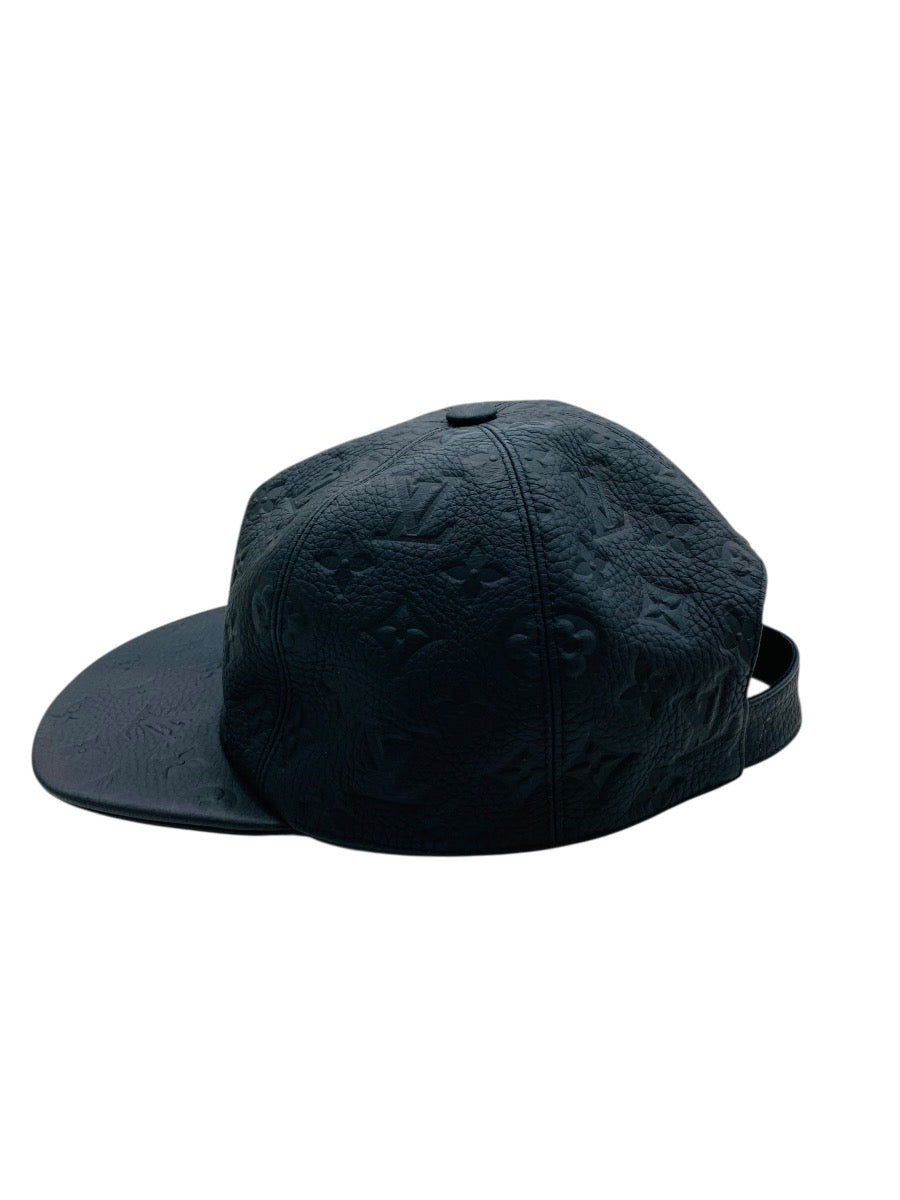 Louis Vuitton Monogram Leather Embossed Black Cap MP2320