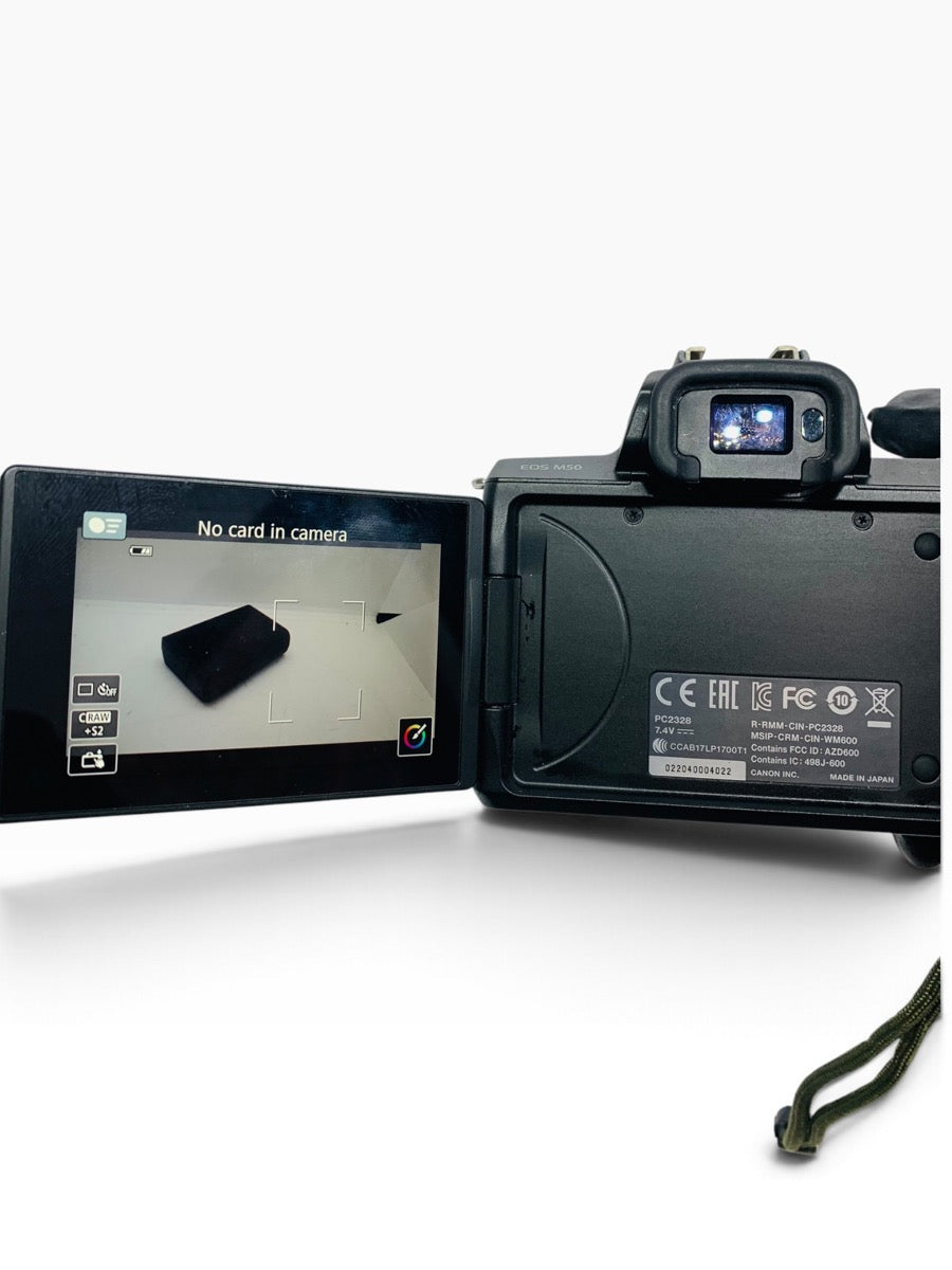 Canon EOS M50 15-45mm Kit Lens Mirrorless Camera + Battery/Charger
