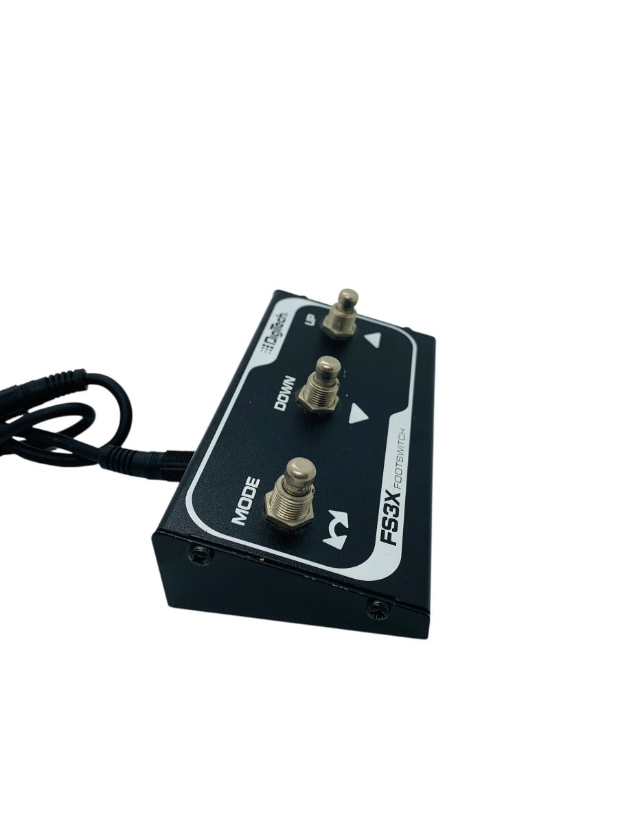 DigiTech FS3X 3 Button Foot Switch Black w/ 1/4" TS Instrument Cable
