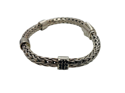 Phillip Gavriel Woven Sapphire Sterling Silver Bracelet 7.5"