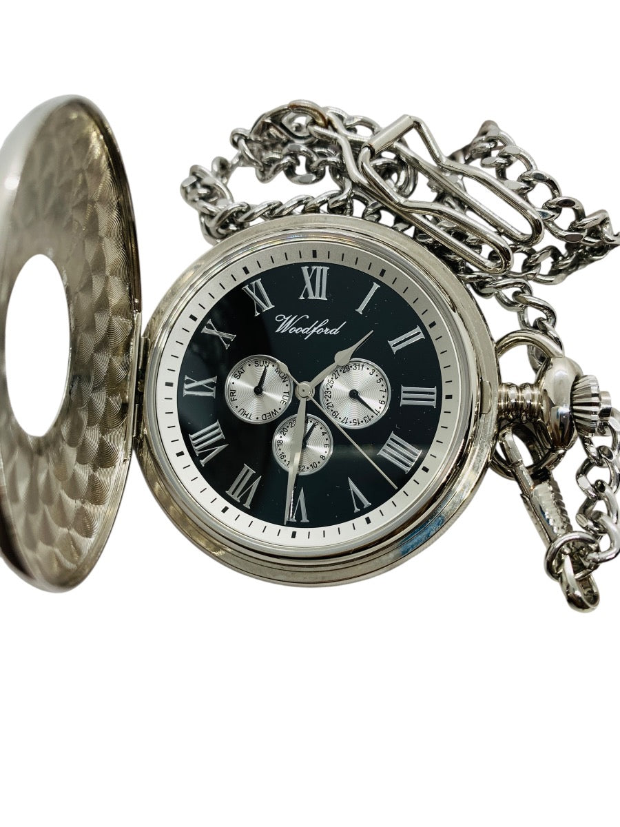 Woodford Half Hunter Pocket Watch, 17 Jewel Face