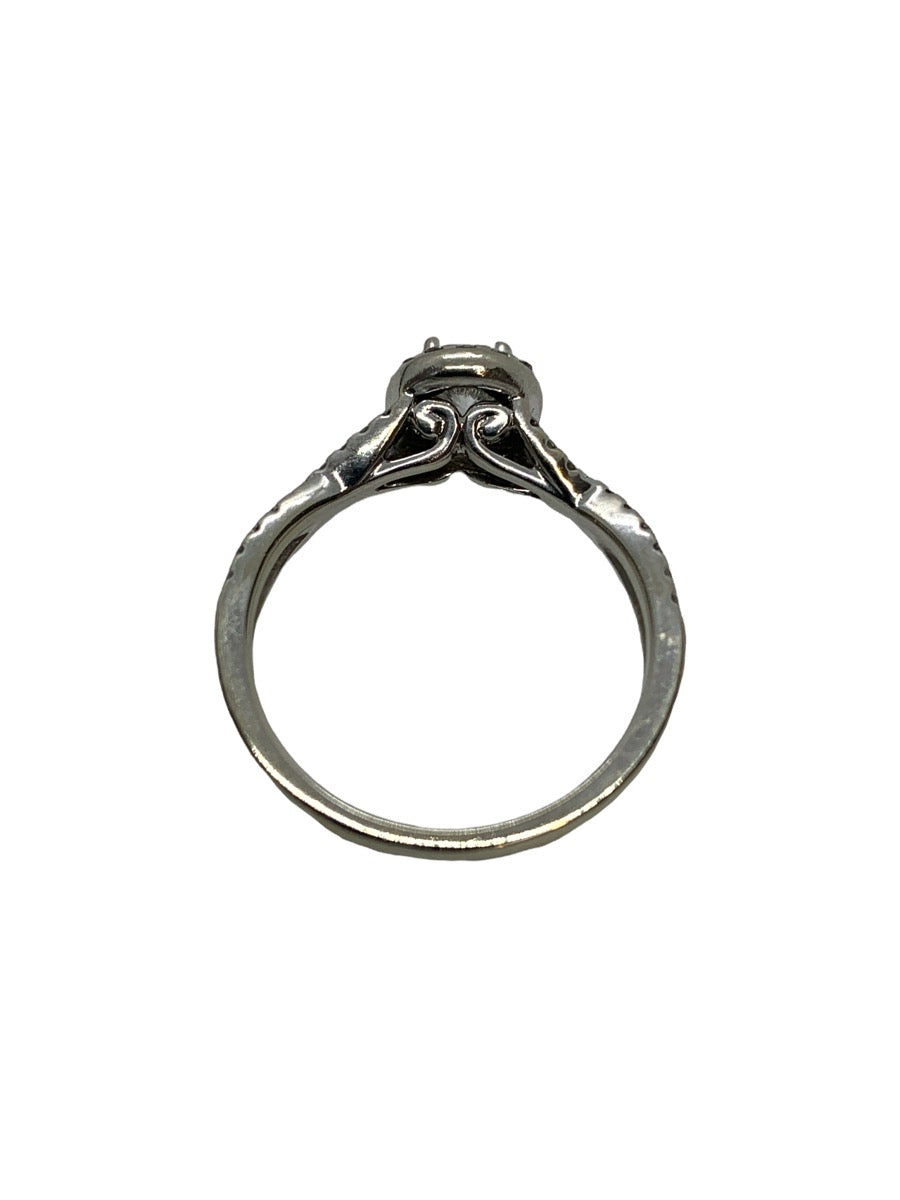14K White Gold and Diamond Women's Engagement Ring Size 7, 3.5g