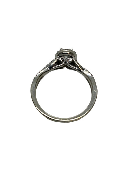 14K White Gold and Diamond Women's Engagement Ring Size 7, 3.5g